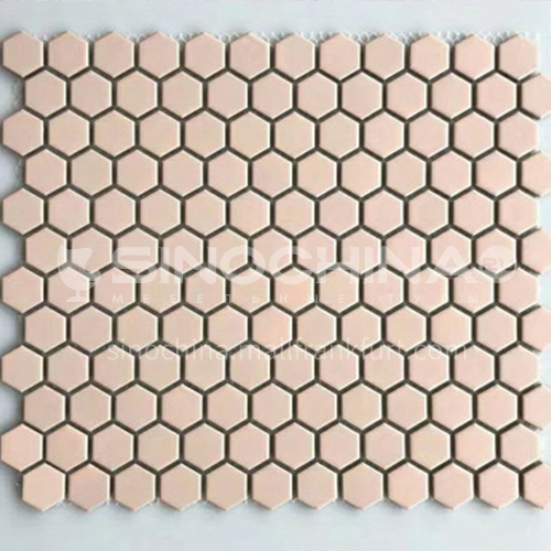 Black and white plum blossom hexagonal mosaic tiles kitchen bathroom floor tiles-ADE Mosaic hexagonal tiles(FIGURE 14) 230×230mm